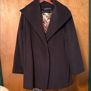 Dana Buchman Women's Elegant Dark Pea Coat